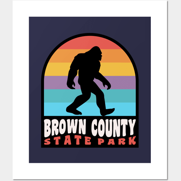 Brown County State Park Camping Bigfoot Nashville Indiana Wall Art by PodDesignShop